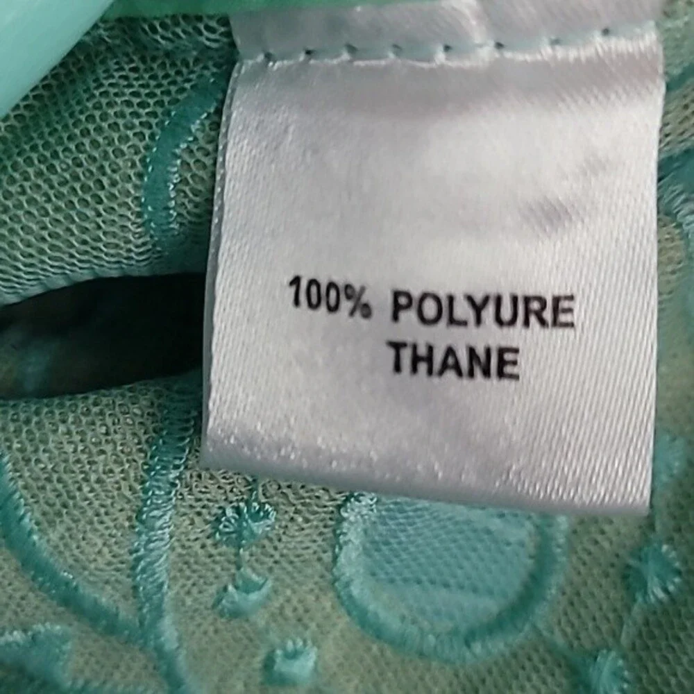 Weavz  Aquamarine colored polyurethane  zipper jacket. Size Small. - Picture 8 of 8